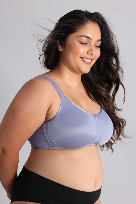 Zivame True Curv Single Layered Non Wired Full Coverage Super Support Bra - Silver Bullet — image 2